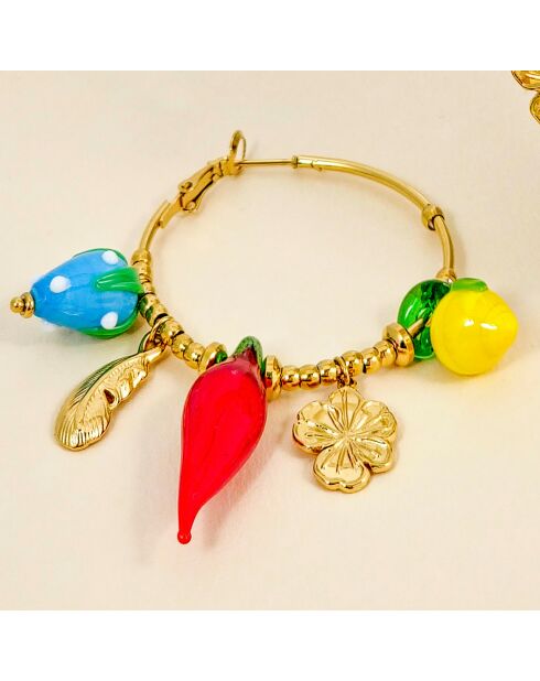 Boucles d'oreilles French Riviera multicolores
