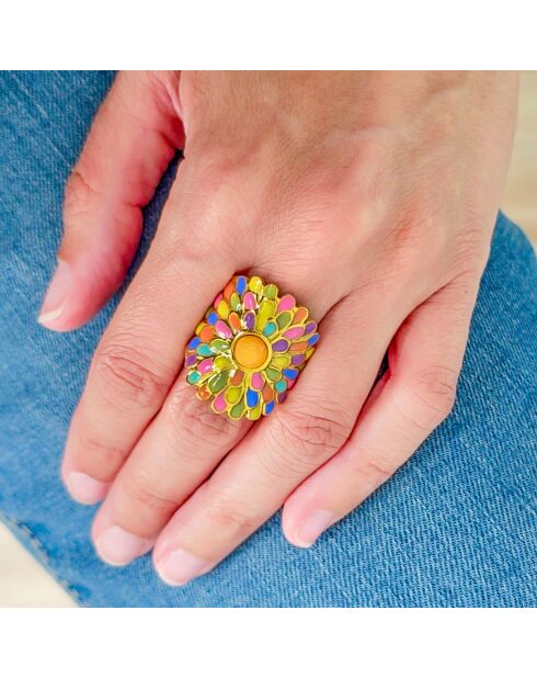 Bague Indian Roses multicolore
