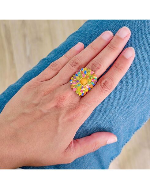 Bague Indian Roses multicolore
