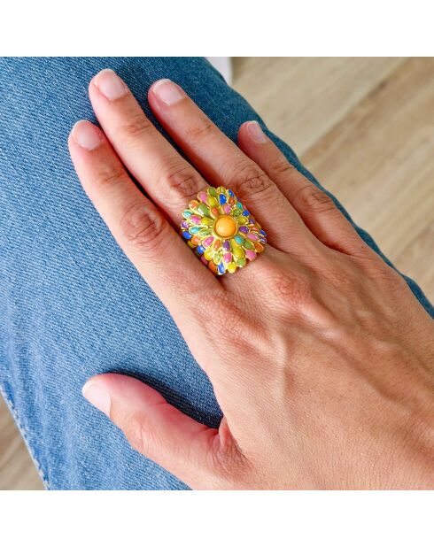 Bague Indian Roses multicolore