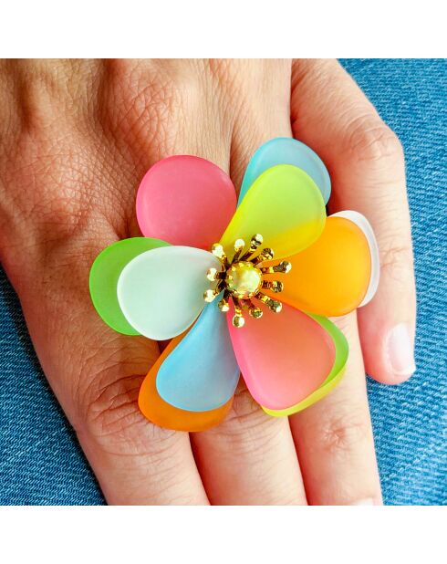 Bague Rainbow Flor multicolore