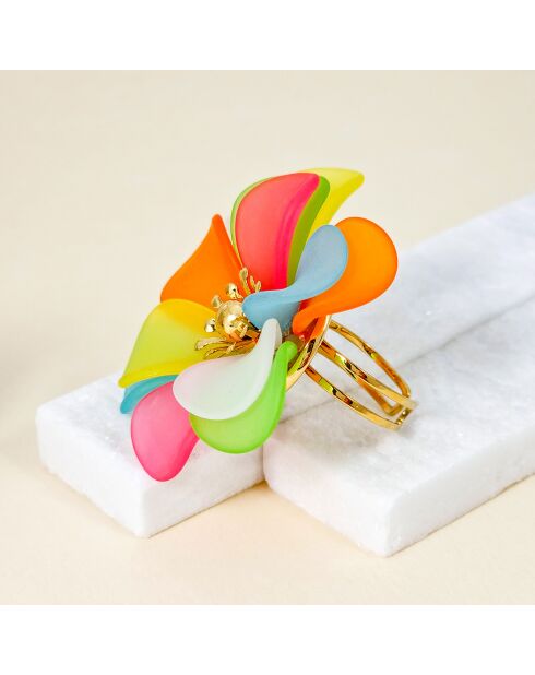 Bague Rainbow Flor multicolore