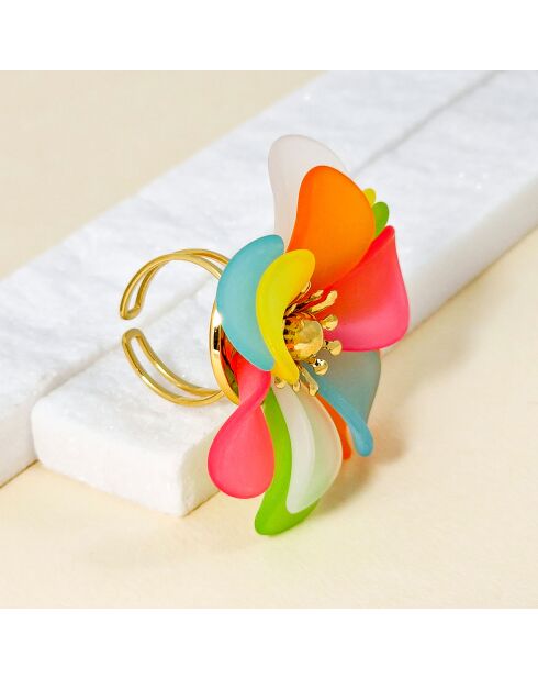 Bague Rainbow Flor multicolore
