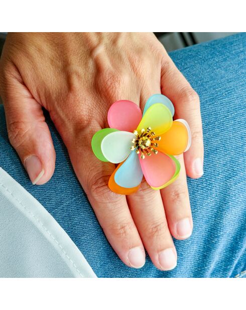 Bague Rainbow Flor multicolore