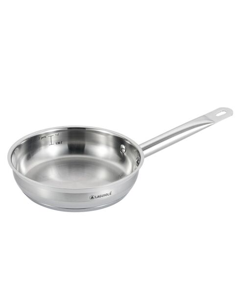 Poêle induction argentée  - D.20 cm