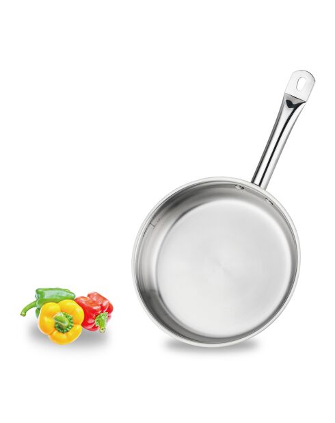Poêle induction argentée - D.24 cm