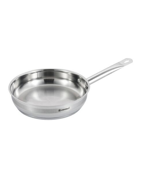 Poêle induction argentée - D.24 cm