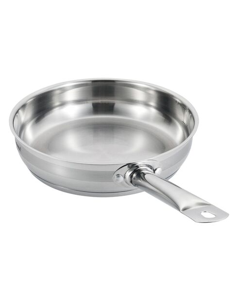 Poêle induction argentée - D.24 cm