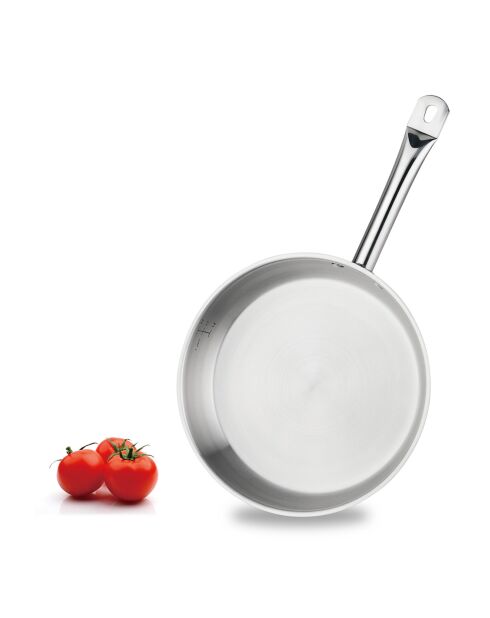 Zilveren inductiepan - D.28 cm