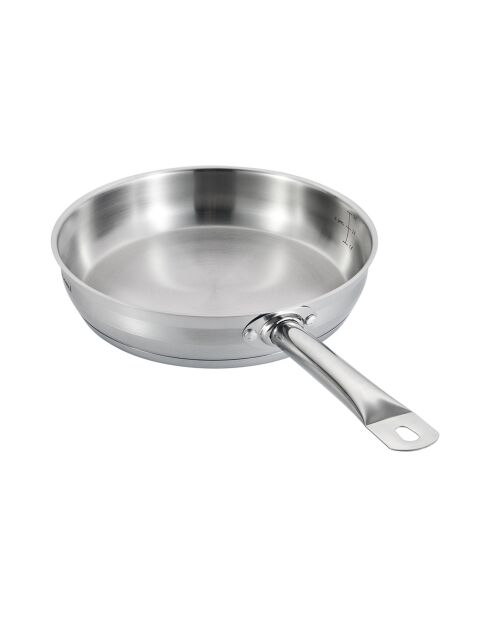 Poêle induction argentée - D.28 cm