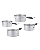 4 Casseroles inox induction argentées