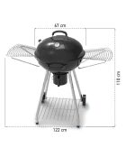 Barbecue au charbon noir - 122x67x110 cm