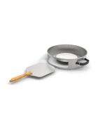 Four à Pizza Adapté pour Barbecue au Charbon argenté - D.57 cm