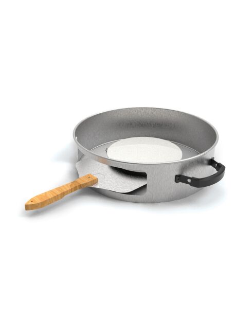 Four à Pizza Adapté pour Barbecue au Charbon argenté - D.57 cm