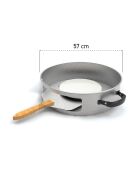 Four à Pizza Adapté pour Barbecue au Charbon argenté - D.57 cm