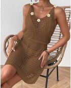 Robe de plage Eva marron