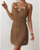 Robe de plage Eva marron
