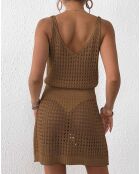 Robe de plage Eva marron