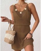 Robe de plage Eva marron