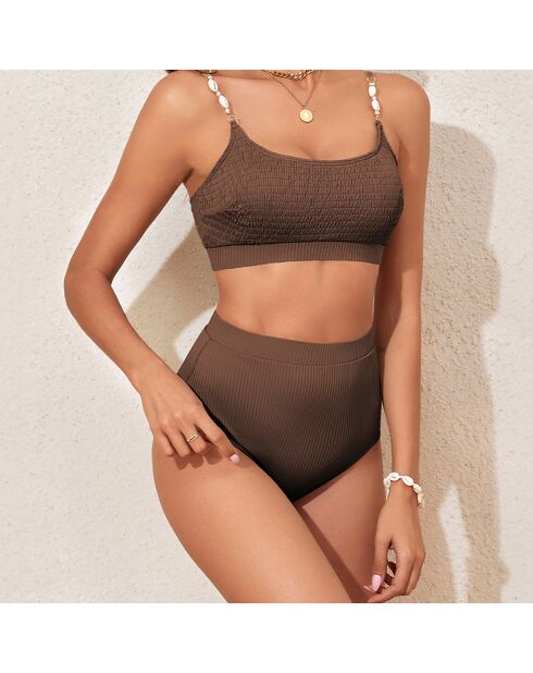 Maillot de bain 2 Pièces Malia marron