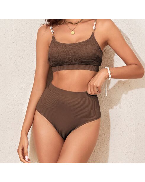 Maillot de bain 2 Pièces Malia marron