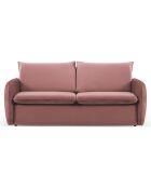 Canapé Convertible Velours Vienna 2 Places rose  -  194x102x92 cm