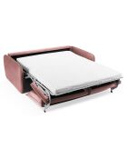 Canapé Convertible Velours Vienna 2 Places rose  -  194x102x92 cm