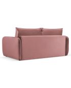 Canapé Convertible Velours Vienna 2 Places rose  -  194x102x92 cm
