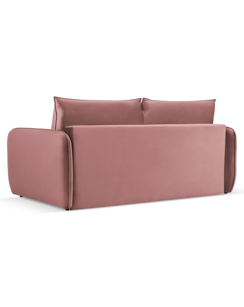 Canapé Convertible Velours Vienna 2 Places rose  -  194x102x92 cm