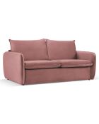 Canapé Convertible Velours Vienna 2 Places rose  -  194x102x92 cm