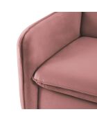 Canapé Convertible Velours Vienna 2 Places rose  -  194x102x92 cm