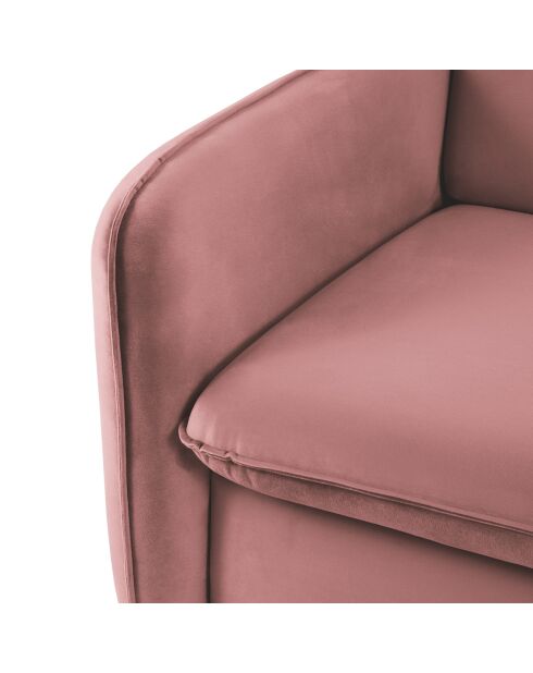 Canapé Convertible Velours Vienna 2 Places rose  -  194x102x92 cm