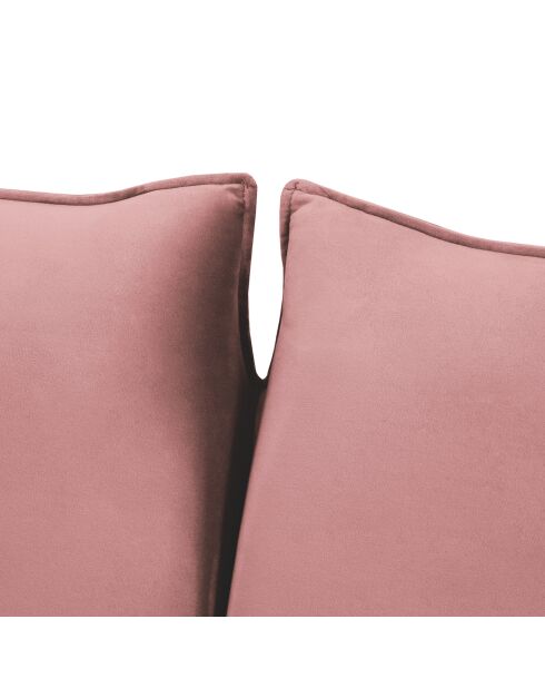 Canapé Convertible Velours Vienna 2 Places rose  -  194x102x92 cm