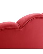 Fauteuil en velours Kingston rouge  -  98x78x76 cm