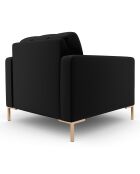 Fauteuil Bali noir  -  87x96x75 cm