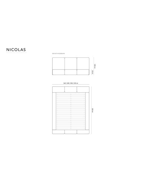 Lit Coffre en Velours Avec Tête de Lit Nicolas beige clair  -  220x160x100 cm