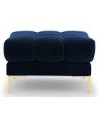 Pouf en Velours Bali bleu roi  -  60x60x41 cm