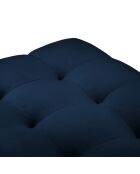 Pouf en Velours Bali bleu roi  -  60x60x41 cm