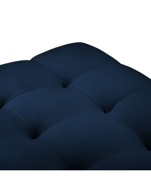 Pouf en Velours Bali bleu roi  -  60x60x41 cm