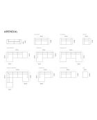 Canapé D'Angle Droit Arendal 4 Places beige clair  -  284x166x70 cm