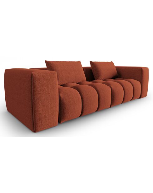Canapé Modulaire Lorella 3 Places corail  -  230x85x70 cm