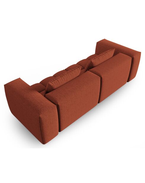 Lorella modulaire driezitsbank, koraal, 230x85x70 cm