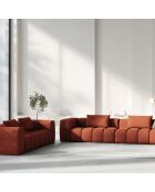 Canapé Modulaire Lorella 3 Places corail  -  230x85x70 cm
