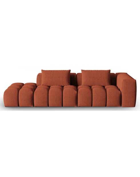 Canapé Modulable Gauche Lorella 3 Places corail  -  265x85x70 cm