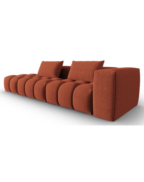 Canapé Modulable Gauche Lorella 3 Places corail  -  265x85x70 cm