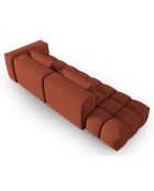 Canapé Modulable Gauche Lorella 3 Places corail  -  265x85x70 cm