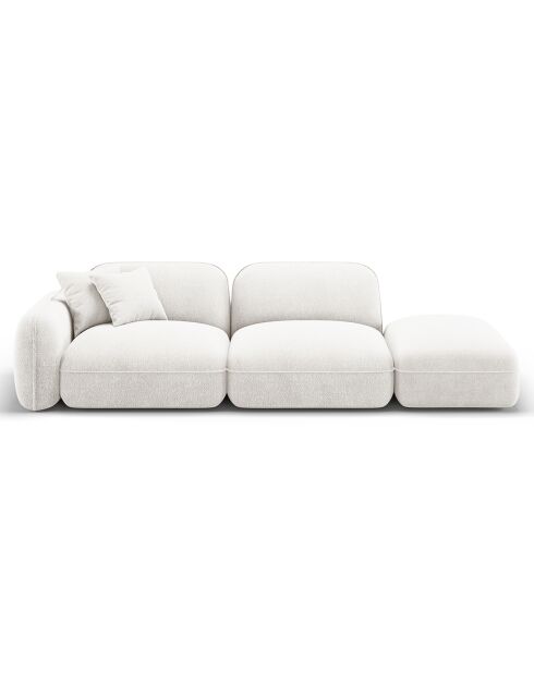 Canapé Modulable Droit Lucien 3 Places ivoire  -  295x90x70 cm