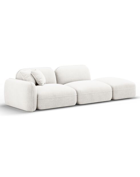 Canapé Modulable Droit Lucien 3 Places ivoire  -  295x90x70 cm