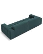 Canapé Velours Luc 4 Places pétrole  -  244x102x70 cm