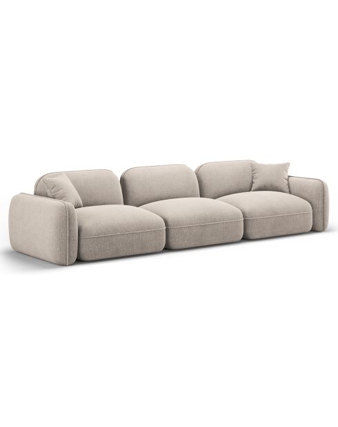 Canapé Modulaire Lucien 4 Places beige foncé  -  320x90x70 cm